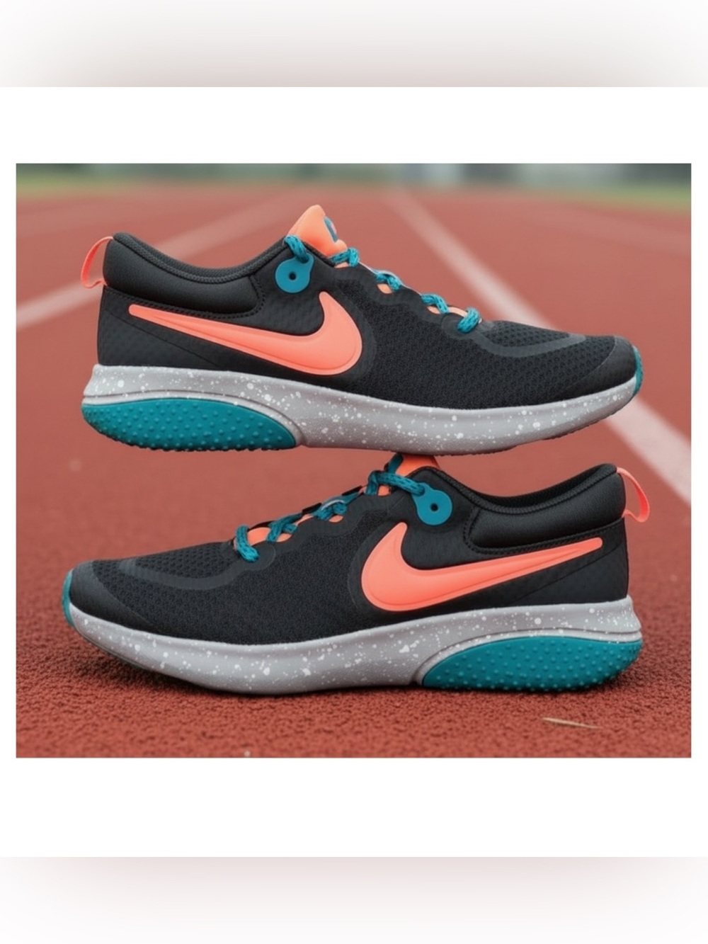 🆕 Nike Project Pod SE Smoke Grey, Aquamarine & Bright Mango Sneakers~7Y, 8.5W